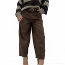 pantalone modello balloon alcantara